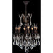 Versailles Dark Bronze Clear Crystal 8 Light Chandelier - Chandeliers