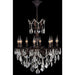 Versailles Dark Bronze Clear Crystal 8 Light Chandelier - Chandeliers