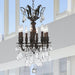 Versailles Dark Bronze Clear Crystal 8 Light Chandelier - Chandeliers