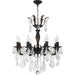 Versailles Dark Bronze Clear Crystal 8 Light Chandelier - Chandeliers