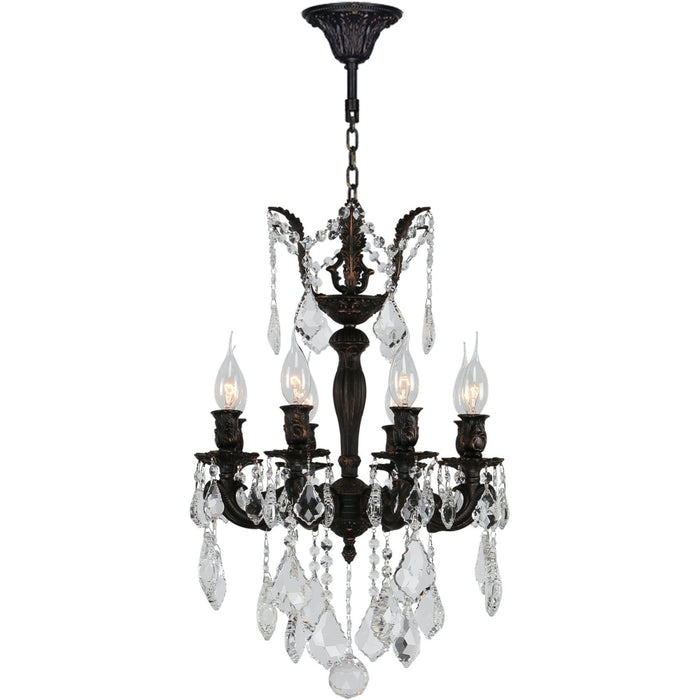 Versailles Dark Bronze Clear Crystal 8 Light Chandelier - Chandeliers