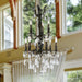 Versailles Dark Bronze Clear Crystal 9 Light Chandelier - Chandeliers