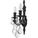 Versailles Flemish Brass Bronze Crystal 2 Light Wall Sconce - Wall Sconces