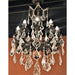 Versailles Dark Bronze Clear Crystal 10 Light Chandelier - Chandeliers