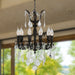 Versailles Dark Bronze Clear Crystal 10 Light Chandelier - Chandeliers