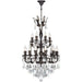 Versailles Dark Bronze Clear Crystal 18 Light Chandelier - Chandeliers