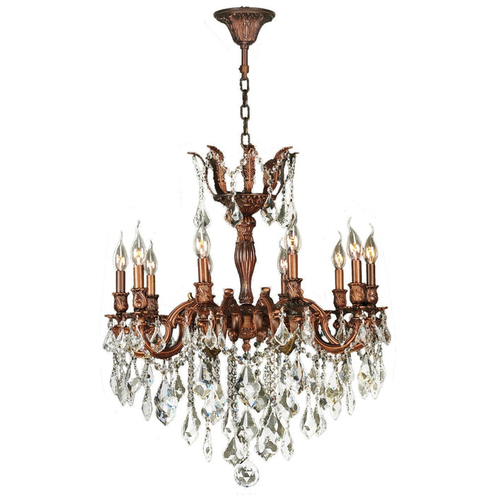 Versailles French Gold Clear Crystal 10 Light Chandelier - Chandeliers