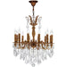 Versailles French Gold Clear Crystal 12 Light Chandelier - Chandeliers