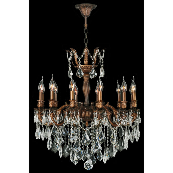 Versailles French Gold Clear Crystal 12 Light Chandelier - Chandeliers