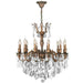 Versailles French Gold Clear Crystal 12 Light Chandelier - Chandeliers