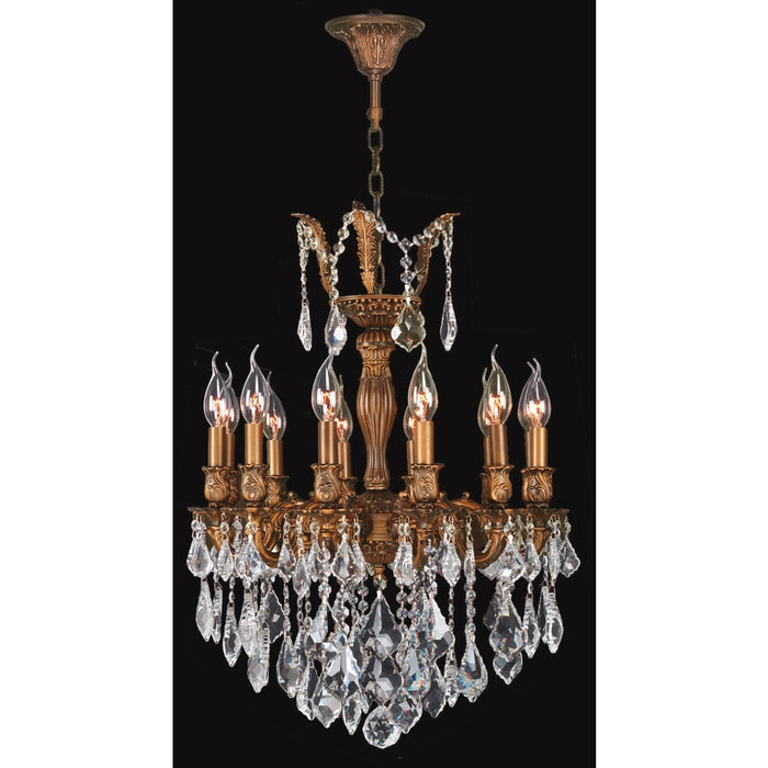 Versailles French Gold Clear Crystal 12 Light Chandelier - Chandeliers