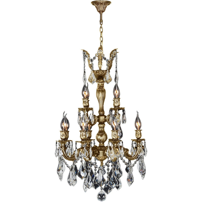 Versailles French Gold Clear Crystal 12 Light Chandelier - Chandeliers