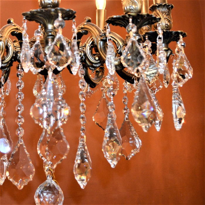 Versailles French Gold Clear Crystal 12 Light Chandelier - Chandeliers