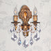 Versailles French Gold Clear Crystal 2 Light Wall Sconce - Wall Sconces