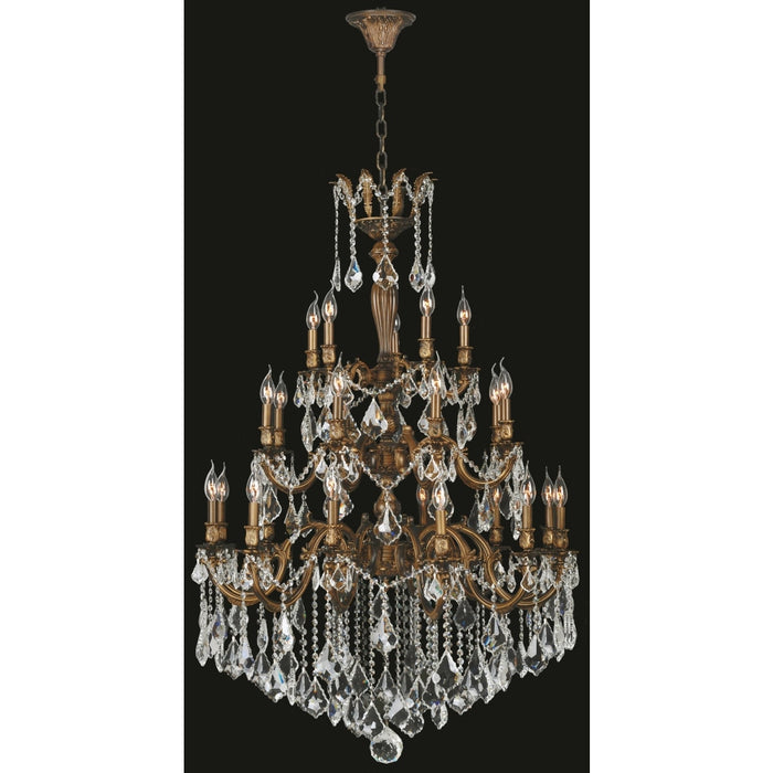 Versailles French Gold Clear Crystal 25 Light Chandelier - Chandeliers