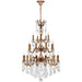 Versailles French Gold Clear Crystal 25 Light Chandelier - Chandeliers