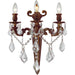 Versailles French Gold Clear Crystal 3 Light Wall Sconce - Wall Sconces
