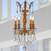 Versailles French Gold Clear Crystal 5 Light Chandelier - Chandeliers