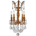 Versailles French Gold Clear Crystal 5 Light Chandelier - Chandeliers