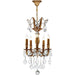 Versailles French Gold Clear Crystal 5 Light Chandelier - Chandeliers