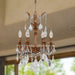 Versailles French Gold Clear Crystal 6 Light Chandelier - Chandeliers