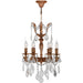 Versailles French Gold Clear Crystal 6 Light Chandelier - Chandeliers