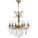 Versailles French Gold Clear Crystal 6 Light Chandelier - Chandeliers