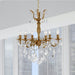 Versailles French Gold Clear Crystal 6 Light Chandelier - Chandeliers