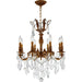 Versailles French Gold Clear Crystal 8 Light Chandelier - Chandeliers