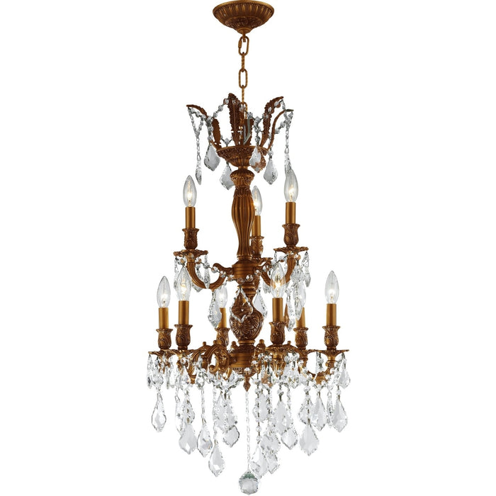 Versailles French Gold Clear Crystal 9 Light Chandelier - Chandeliers