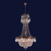 Winchester Antique Bronze Clear Crystal 10 Light Chandelier - Chandeliers