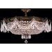 Winchester Antique Bronze Clear Crystal 10 Light Semi-Flushmount - Semi-Flushmounts
