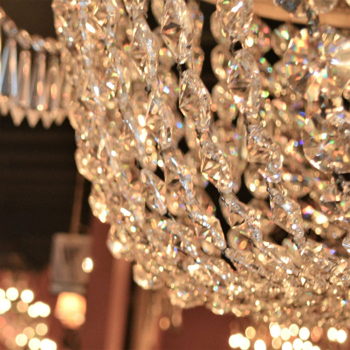 Winchester Antique Bronze Clear Crystal 12 Light Chandelier - Chandeliers