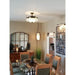 Winchester Antique Bronze Clear Crystal 3 Light Semi-Flushmount - Semi-Flushmounts