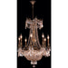 Winchester Antique Bronze Golden Teak Crystal 12 Light Chandelier - Chandeliers