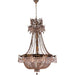 Winchester Antique Bronze Golden Teak Crystal 12 Light Chandelier - Chandeliers