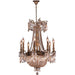 Winchester Antique Bronze Golden Teak Crystal 12 Light Chandelier - Chandeliers