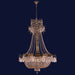 Winchester Antique Bronze Golden Teak Crystal 12 Light Chandelier - Chandeliers