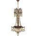 Winchester Antique Bronze Golden Teak Crystal 3 Light Chandelier - Chandeliers