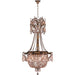 Winchester Antique Bronze Golden Teak Crystal 4 Light Chandelier - Chandeliers