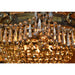 Winchester Antique Bronze Golden Teak Crystal 4 Light Chandelier - Chandeliers