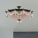 Winchester Dark Bronze Clear Crystal 12 Light Semi-Flushmount - Semi-Flushmounts