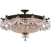 Winchester Dark Bronze Clear Crystal 12 Light Semi-Flushmount - Semi-Flushmounts