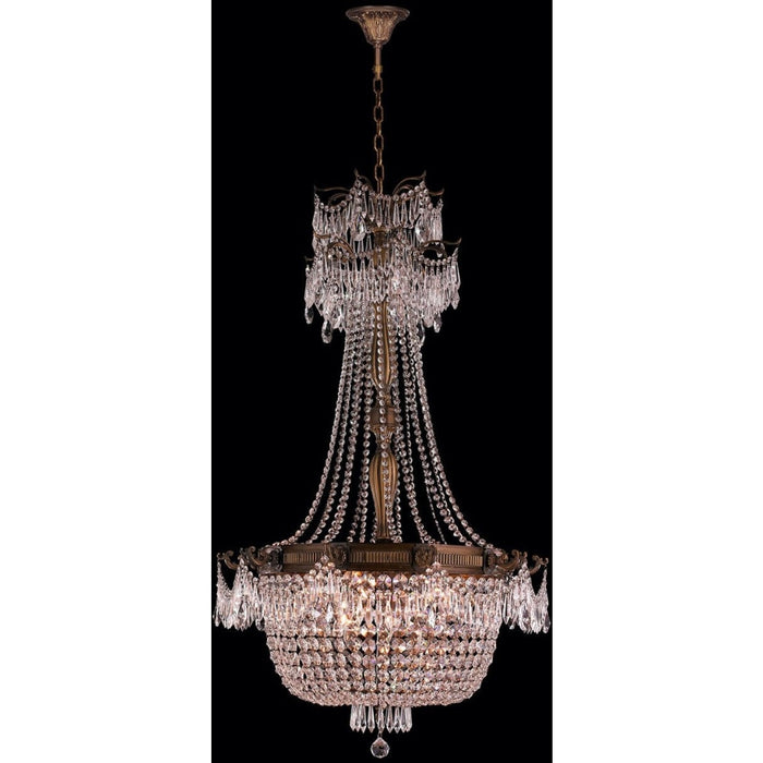 Winchester French Gold Clear Crystal 10 Light Chandelier - Chandeliers