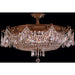Winchester French Gold Clear Crystal 10 Light Semi-Flushmount - Semi-Flushmounts