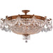Winchester French Gold Clear Crystal 12 Light Semi-Flushmount - Semi-Flushmounts