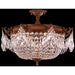 Winchester French Gold Clear Crystal 3 Light Semi-Flushmount - Semi-Flushmounts