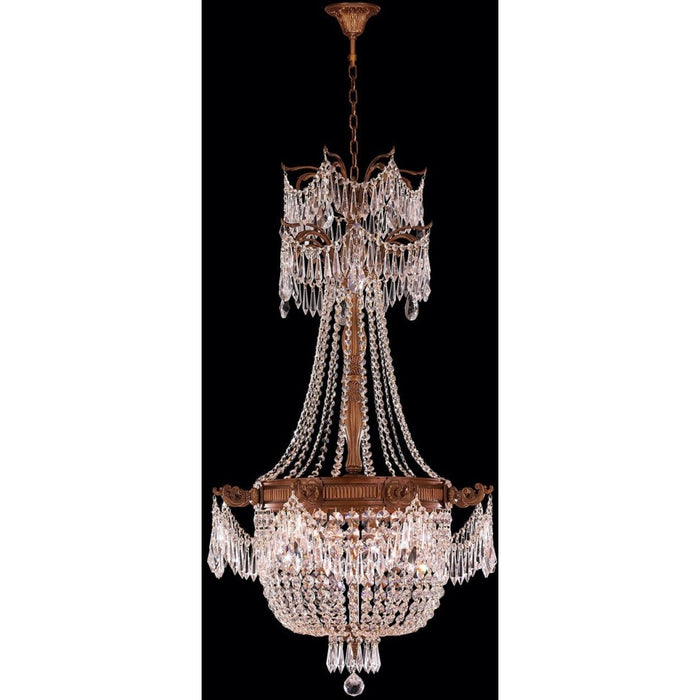 Winchester French Gold Clear Crystal 4 Light Chandelier - Chandeliers