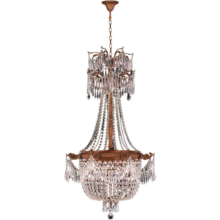 Winchester French Gold Clear Crystal 4 Light Chandelier - Chandeliers