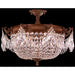 Winchester French Gold Clear Crystal 4 Light Semi-Flushmount - Semi-Flushmounts